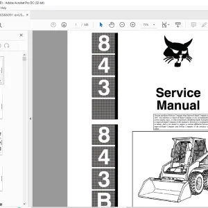Bobcat 843 & 843B Loader Service Manual 6566091 (6-12) - PDF DOWNLOAD