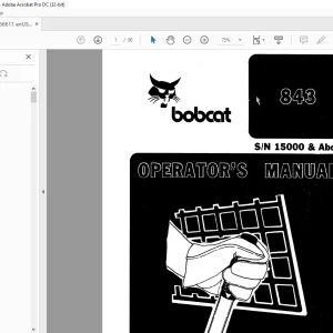 Bobcat 843 Loader Operator's Manual SN 15000 & Above - PDF DOWNLOAD
