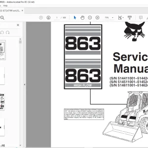 Bobcat 863 & 863 High Flow Loader Service Manual 6724799 (10-12) - PDF DOWNLOAD