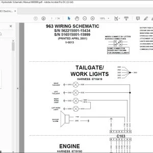 Bobcat 963 Electrical Wiring & Hydraulic / Hydrostatic Schematic Manual 6900988 - PDF DOWNLOAD