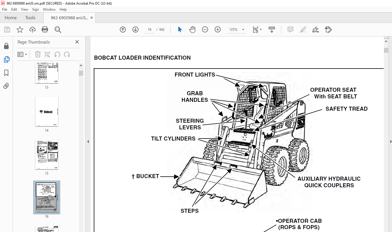 Bobcat 963 Loader Service Manual 6900988 (6-12) - PDF DOWNLOAD ...