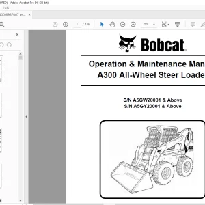 Bobcat A300 All-Wheel Steer Loader Operation & Maintenance Manual 6987007 - PDF DOWNLOAD