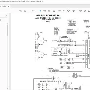 Bobcat A300 Electrical Wiring & Hydraulic  Hydrostatic Schematic Manual 6901756 - PDF DOWNLOAD