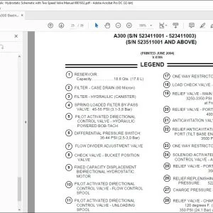 Bobcat A300 Electrical Wiring & Hydraulic / Hydrostatic Schematic with Two Speed Valve Manual 6901932 - PDF DOWNLOAD