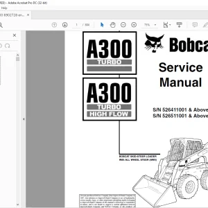 Bobcat A300 Turbo A300 Turbo High Flow Loader Service Manual 6902728 (6-12) - PDF DOWNLOAD