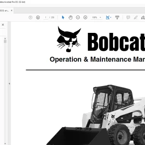 Bobcat A770 All-Wheel Steer Loader Operation & Maintenance Manual SN AT5J11001 & Above - PDF DOWNLOAD