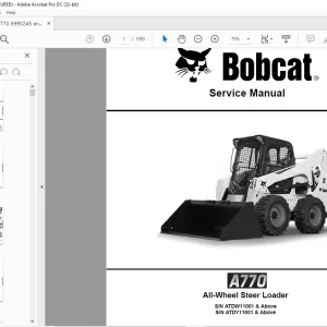 Bobcat A770 All-Wheel Steer Loader Service Manual 6990245 - PDF DOWNLOAD