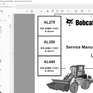 Bobcat AL275 AL350 AL440 Loader Service Manual 4950152 (10-09) - PDF DOWNLOAD