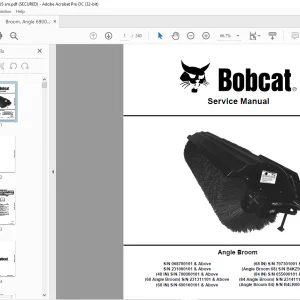 Bobcat Angle Broom 48 IN 68 Angle Broom 68 IN 68 IN Angle Broom 68 84 IN 84  Angle Broom 84 Service Manual - PDF DOWNLOAD