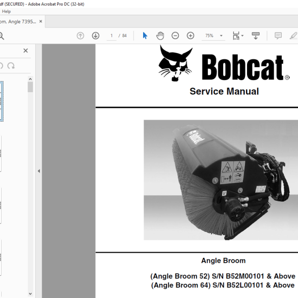 Bobcat S76 Skid-Steer Loader Operation & Maintenance Manual SN