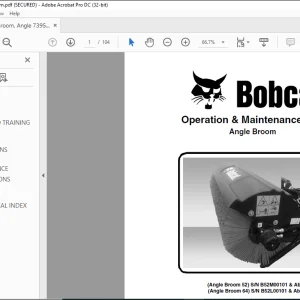 Bobcat Angle Broom 52 Angle Broom 64 Operation & Maintenance Manual 7395757 (03-20)  - PDF DOWNLOAD