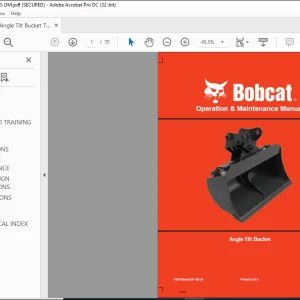 Bobcat Angle Tilt Bucket Operation & Maintenance Manual 7331702 (07-18)  - PDF DOWNLOAD