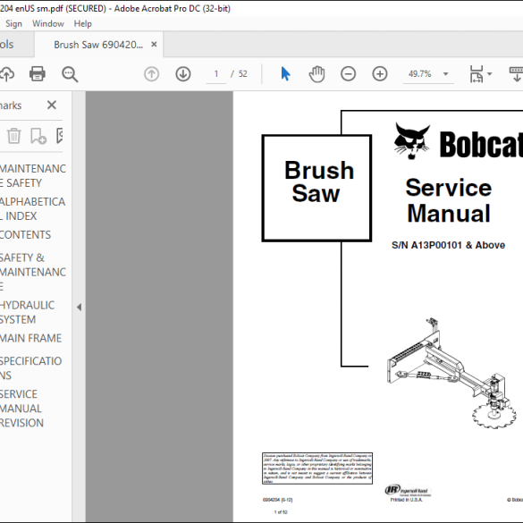 Tigercat 250D LOADER SERVICE MANUAL SN 2502151–2502160 - PDF DOWNLOAD