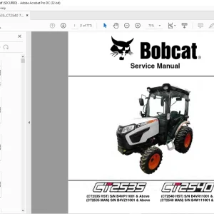 Bobcat CT2535 CT2540 Service Manual  - PDF DOWNLOAD