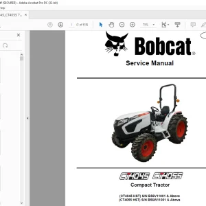 Bobcat CT4045 T4055 Service Manual 7412981 (07-20) - PDF DOWNLOAD