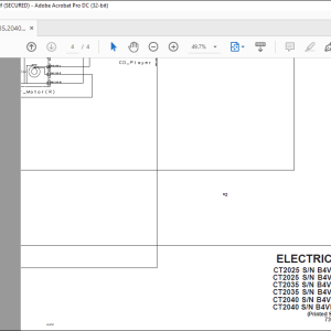 Bobcat Compact Tractor CT2025 CT2035 CT2040 Electrical Schematic Manual