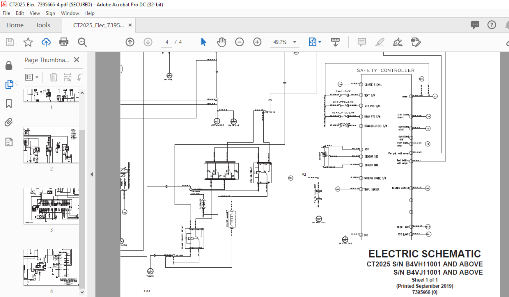 Bobcat Compact Tractor CT2025 Electrical Schematic Manual 7395666 - PDF