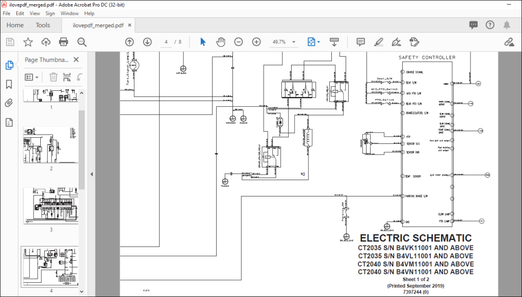 Bobcat Compact Tractor CT2035 CT2035 CT2040 CT2040 Electrical Schematic