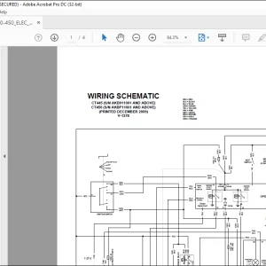 Bobcat Compact Tractor CT445 CT450 Electrical Schematic Manual V-1378 -  PDF DOWNLOAD