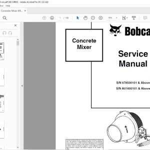 Bobcat Concrete Mixer Service Manual 6900884 (6-12)  - PDF DOWNLOAD