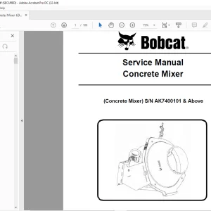 Bobcat Concrete Mixer Service Manual 6990042 (6-11)  -  PDF DOWNLOAD
