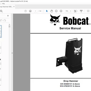 Bobcat Drop Hammer Service Manual - PDF DOWNLOAD