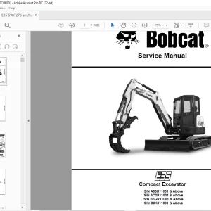 Bobcat E35 Service Manual 6987276 (05-18) - PDF DOWNLOAD