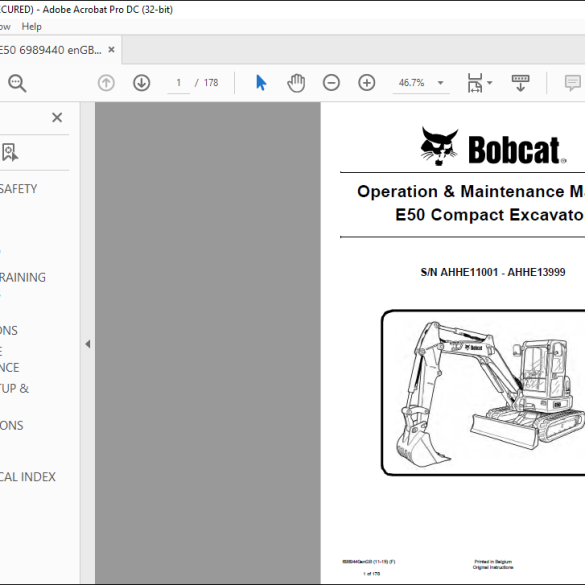 Bobcat 873 And 873 High Flow Loader Operation And Maintenance Manual 6900927 Pdf Download 4862