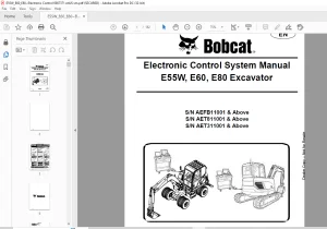 Bobcat E55W, E60, E80 Excavator Electronic Control System Manual  - PDF DOWNLOAD