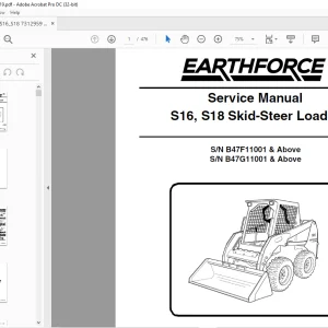Bobcat EarthForce S16, S18 Skid-Steer Loader Service Manual 7312959 (04-19) - PDF DOWNLOAD