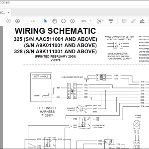 Bobcat Excavator 325 328 Electrical Wiring Schematic Manual V-0979 -  PDF DOWNLOAD