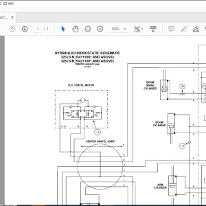 Bobcat Excavator 325 328 Hydraulic/Hydrostatic Schematic Manual V-0474  - PDF DOWNLOAD