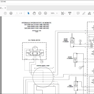 Bobcat Excavator 325 328 Hydraulic/Hydrostatic Schematic Manual V-0978  - PDF DOWNLOAD