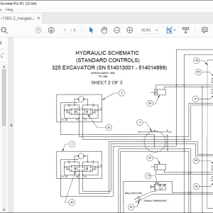 Bobcat Excavator 325 HYDRAULIC SCHEMATIC MANUAL TS-1360 -  PDF DOWNLOAD