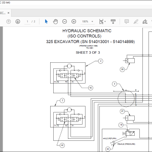 Bobcat Excavator 325 Hydraulic (ISO CONTROLS) Schematic Manual ...