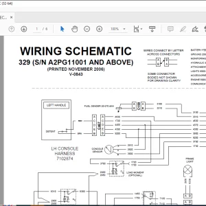 Bobcat Excavator 329 Electrical Wiring Schematic Manual V-0843 - PDF DOWNLOAD