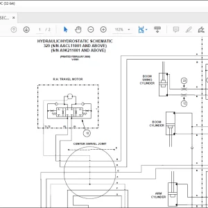 Bobcat Excavator 329 Hydraulic/Hydrostatic Schematic Manual V-0981  - PDF DOWNLOAD