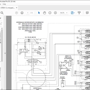 Bobcat Excavator 331 331E 334 Hydraulic/Hydrostatic Schematic Manual V-0984 - PDF DOWNLOAD