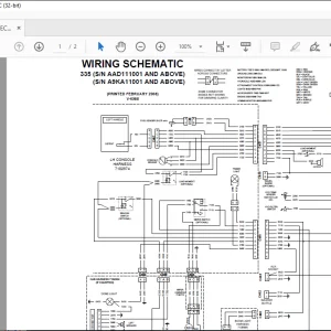 Bobcat Excavator 335 Electrical Wiring Schematic Manual V-0988  - PDF DOWNLOAD