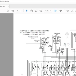 Bobcat Excavator 442 HYDRAULIC/HYDROSTATIC SCHEMATIC MANUAL V-1297 - PDF DOWNLOAD