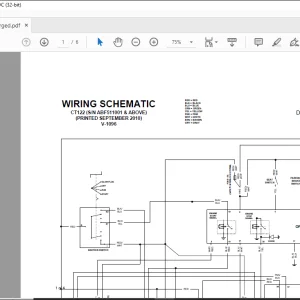 Bobcat Compact Tractor CT122 Electrical & Hydraulic Schematic Manual V-1096 -  PDF DOWNLOAD