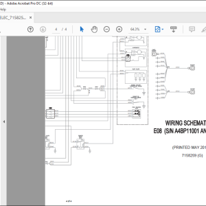 Bobcat Excavator E08 Electrical Wiring Schematic Manual 7158259 - PDF ...