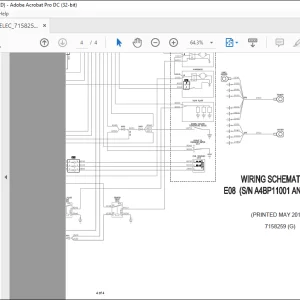 Bobcat Excavator E08 Electrical Wiring Schematic Manual 7158259 - PDF DOWNLOAD