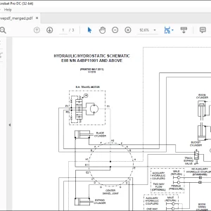 Bobcat Excavator E08 HYDRAULIC/HYDROSTATIC SCHEMATIC MANUAL V-1215 - PDF DOWNLOAD
