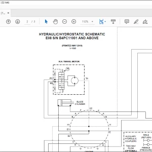 Bobcat Excavator E08 HYDRAULIC/HYDROSTATIC SCHEMATIC MANUAL V-1685legend -  PDF DOWNLOAD