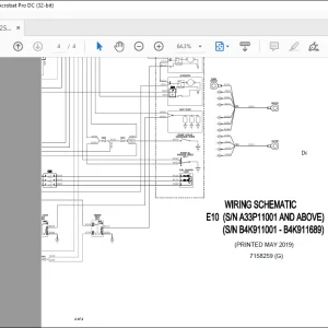 Bobcat Excavator E10 Electrical Wiring Schematic Manual 7158259  - PDF DOWNLOAD