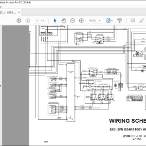 Bobcat Excavator E63 Electrical Wiring Schematic Manual V-1558 - PDF DOWNLOAD