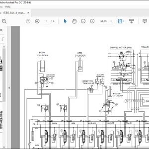 Bobcat Excavator E63 HYDRAULIC/HYDROSTATIC SCHEMATIC MANUAL V-1560  - PDF DOWNLOAD