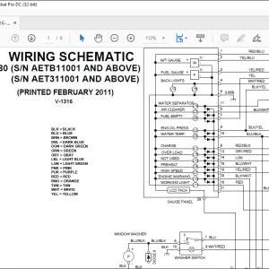 Bobcat Excavator E80 Electrical Wiring Schematic Manual V-1316 -  PDF DOWNLOAD