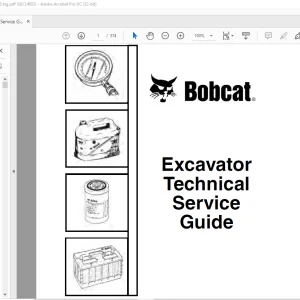Bobcat Excavator Technical Service Guide Manual 6990004 (10-11) -  PDF DOWNLOAD
